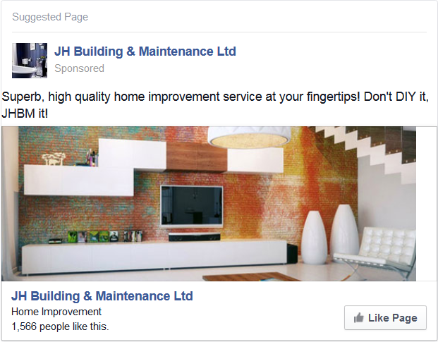 facebook post jh building & maintenance house